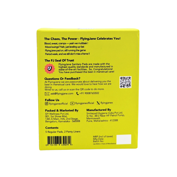 FJ Ultrathin Sanitary Pad - Pack of 5 - Regular